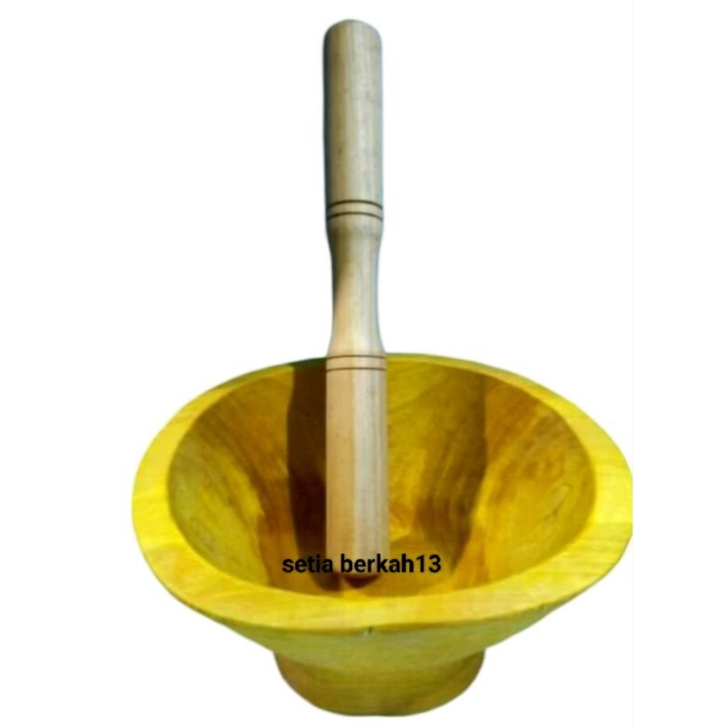 Lulumpang dulang kayu nangka tradisional jadul free tumbuk