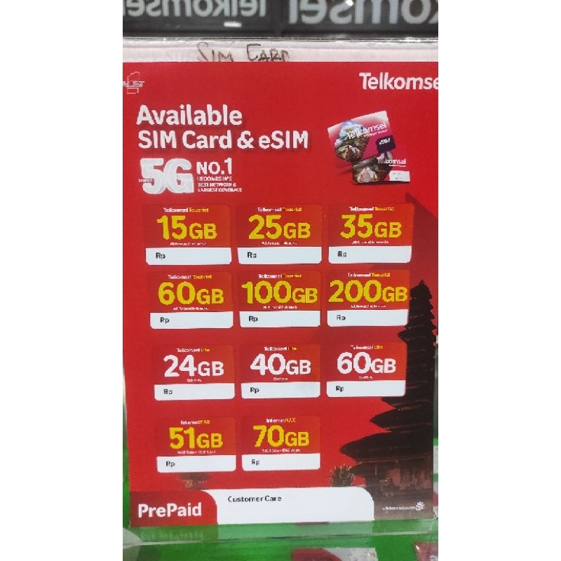 Kartu Perdana Turis Telkomsel paket data telkomsel Tourist Sim card eSIM Registration Foreign Citize