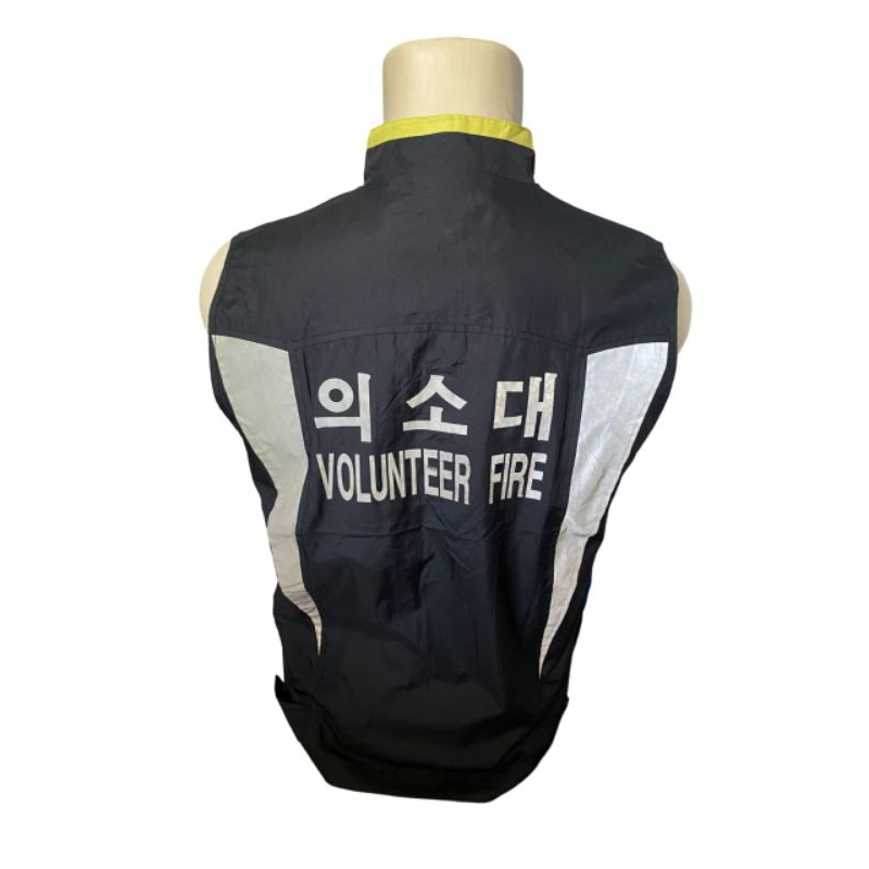 Vest Rompi Hitam Relawan Pemadam Kebakaran Volunteer Fire