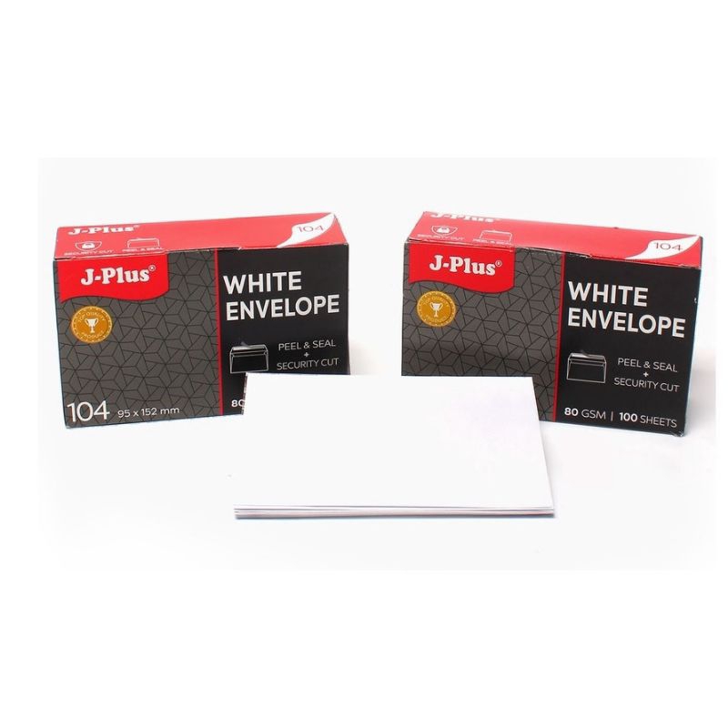 

Amplop J plus 104 (95mm x 152mm) envelope polos putih