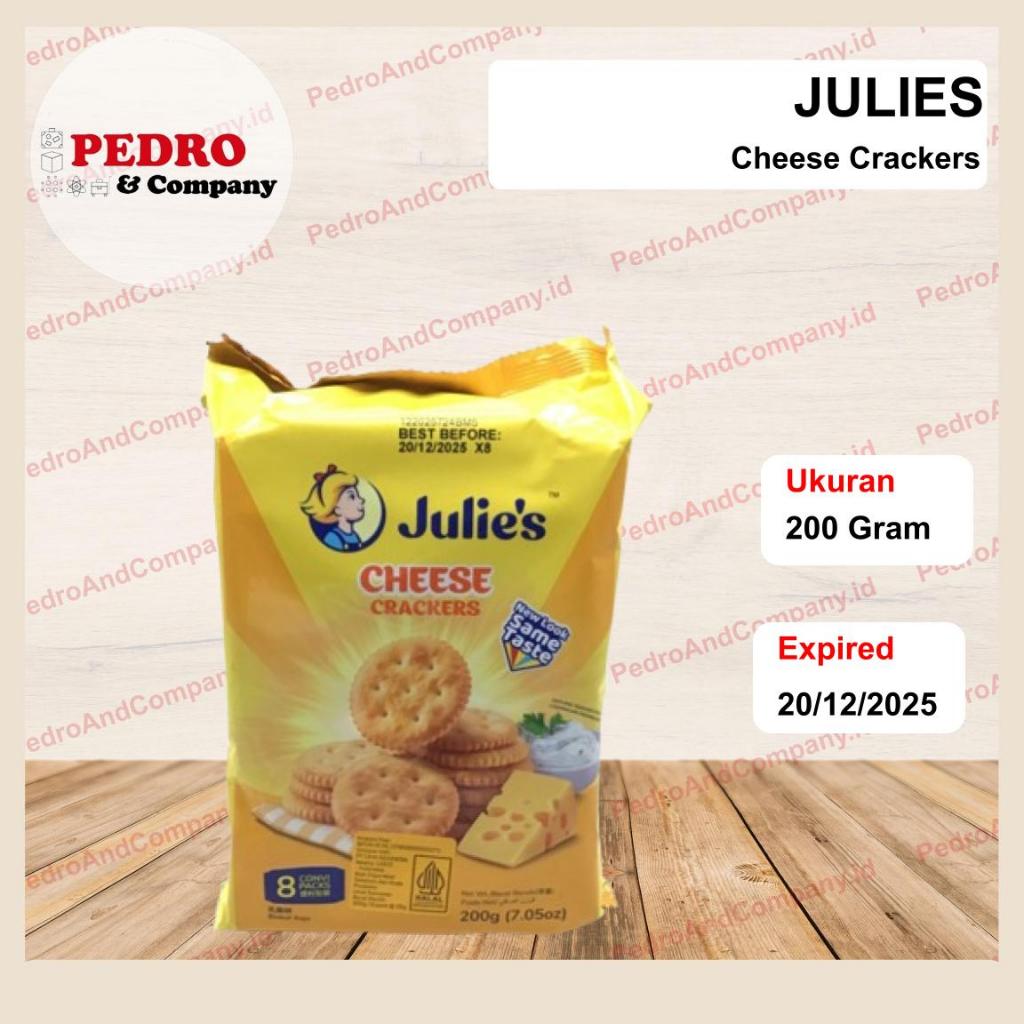 

Julies CHESSE CRACKERS 200 gram isi 8 pack kreker keju biskuit wafer