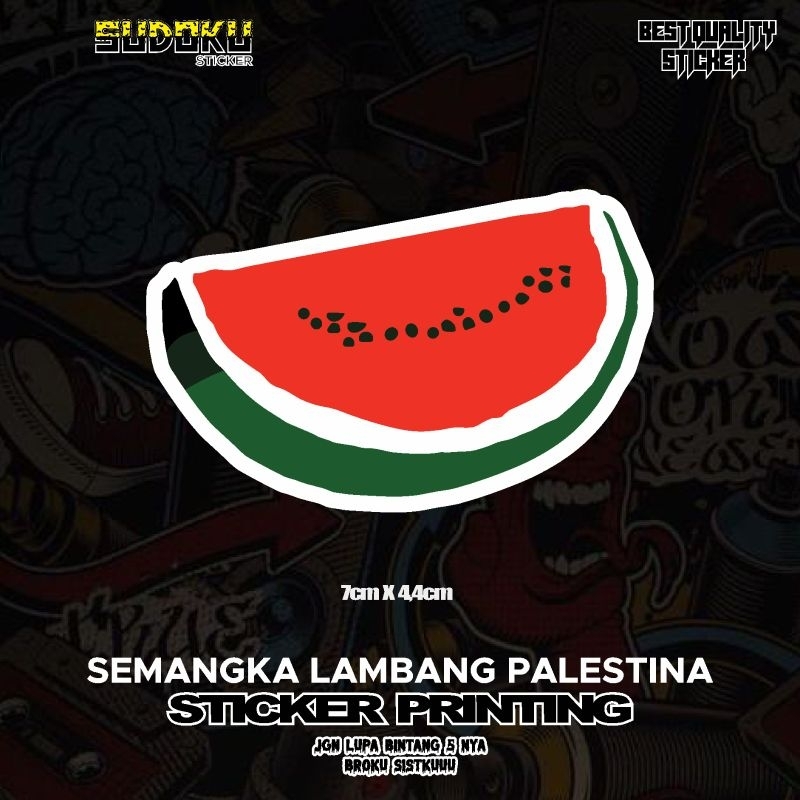 

STICKER STKER PRINTING FREE PALESTINE LAMBANG SEMANGKA VIRAL FYP AESTHETUC