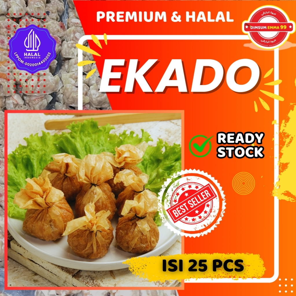 

Frozen Food Ekado Telur Puyuh isi 25 pcs Free Saus Merah & Lada Hitam