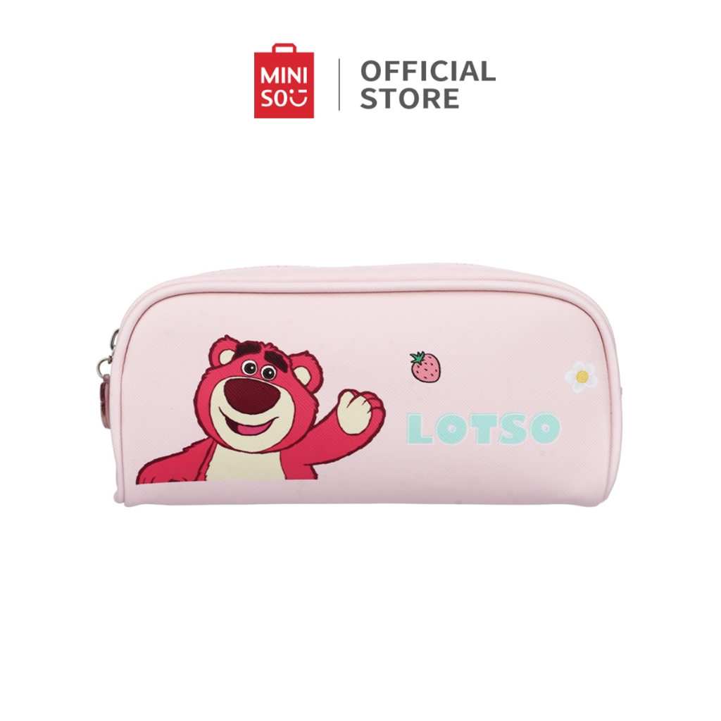 Miniso x Disney Lotso Collection Tas Kosmetik Panjang Besar Makeup Bag  Cosmetic Organizer Kapasitas