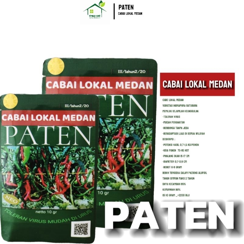 

Cabe Paten Unggul Lokal Medan 10gr Original Kemasan Pabrik