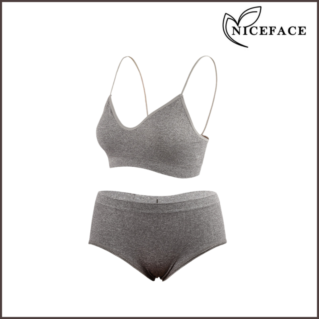 NICEFACE -  Bra Set BH+CD Wanita 1 Set Olahraga Pakaian Dalam Wanita Bra bh sport yoga gym lari Wani