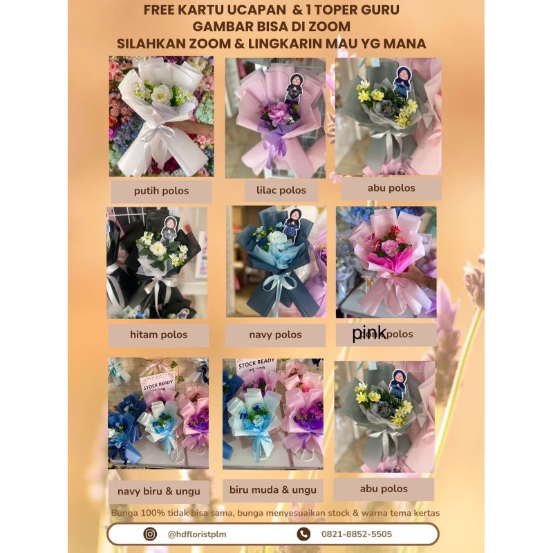 

Bucket hari guru palembang | bucket bunga hari guru | bucket teacher day
