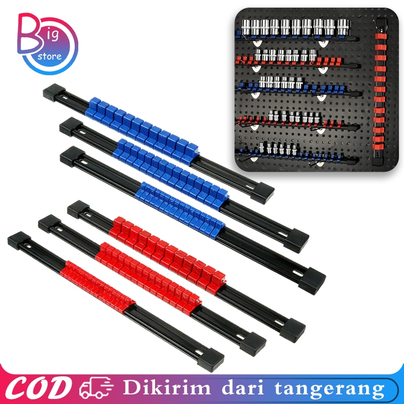 Isi 6pcs/Set Tempat Socket Socket Holder Tools Socket Rail Dudukan Socket Mata Kunci Sok Sock Holder