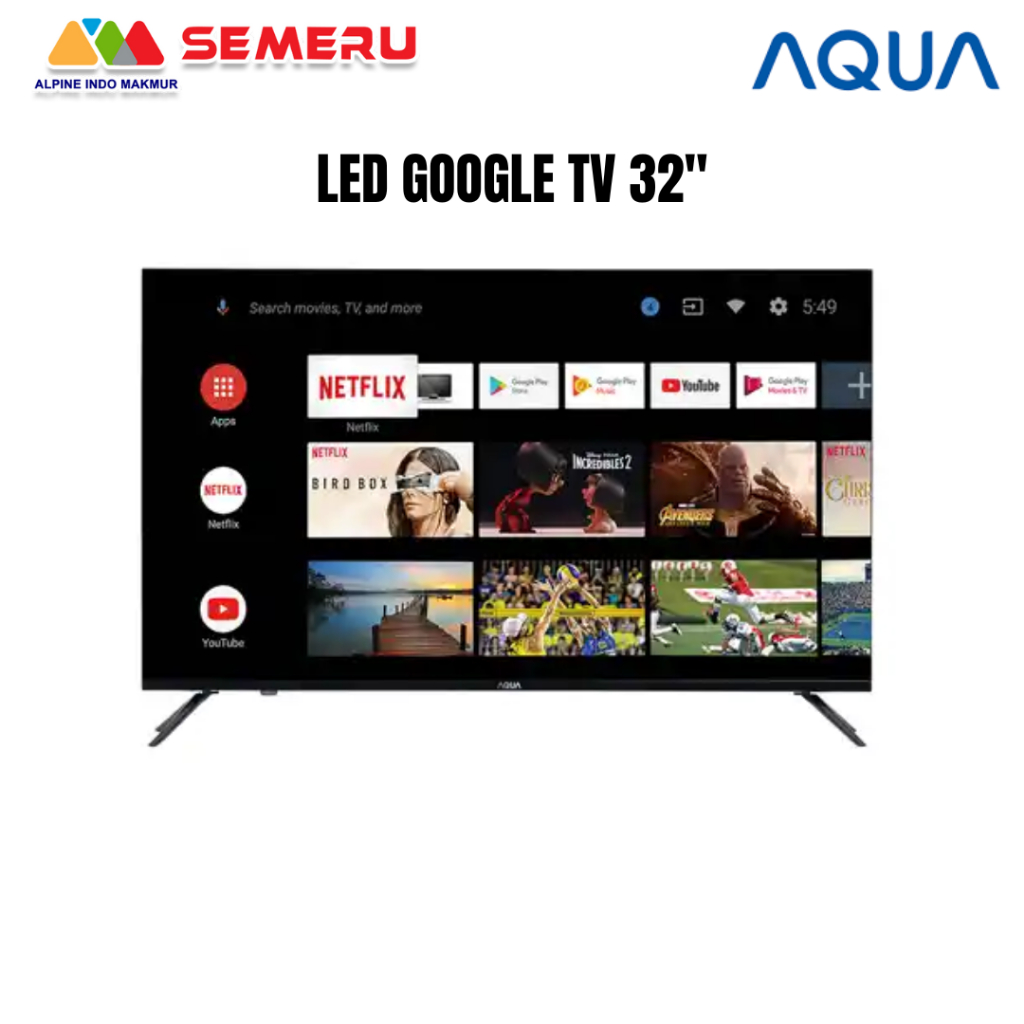 AQUA LED GOOGLE TV 32" AQT-32K701AF KHUSUS MAKASSAR FREE PENGANTARAN