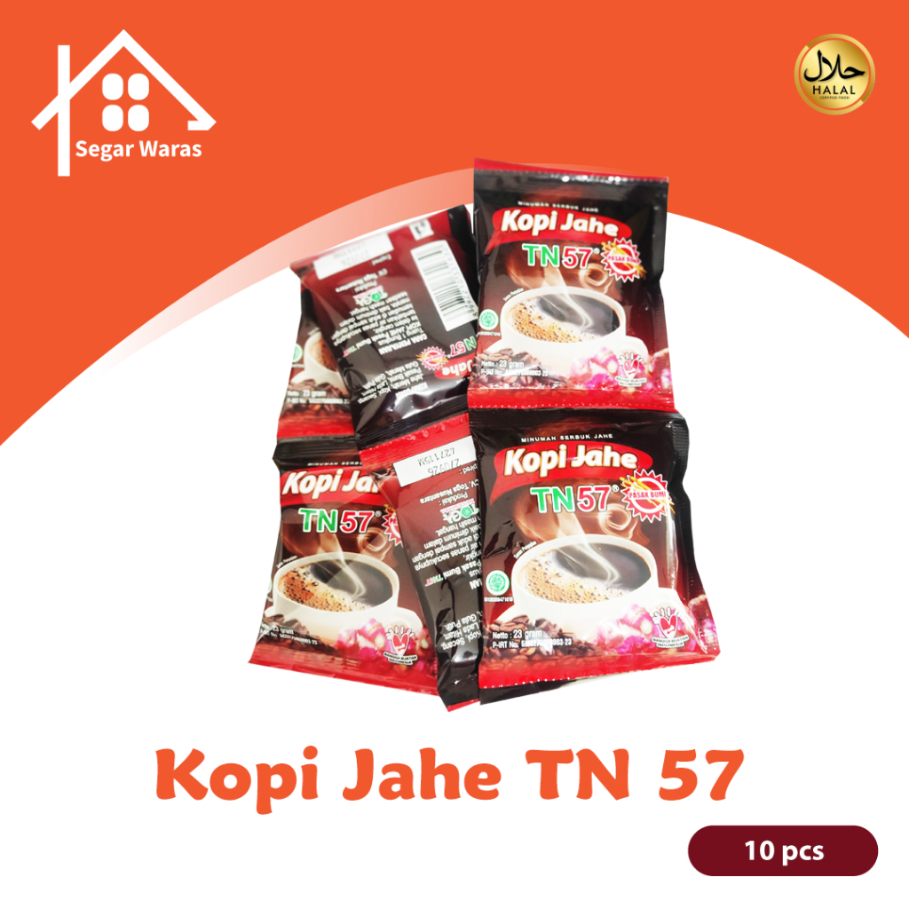 

Kopi Herbal Kopi Jahe Plus Pasak bumi TN57 Per Renceng isi 10 pcs