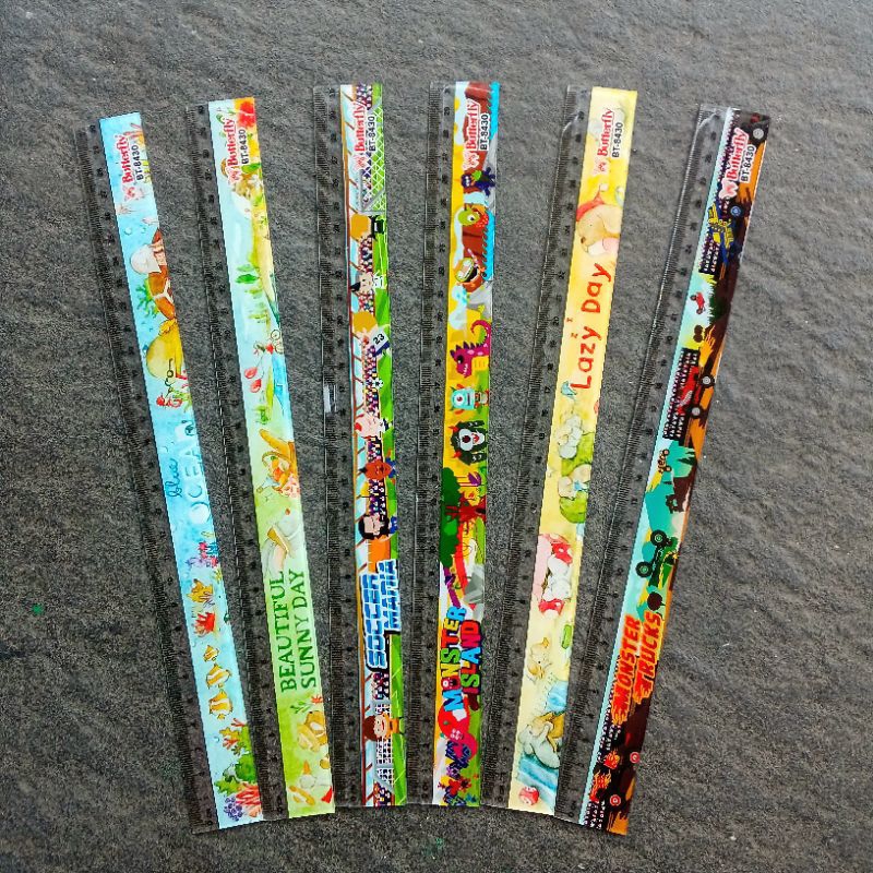 

Garisan Penggaris Plastik Butterfly Fancy Ruler 30 cm BT-8430 ( Pcs ) [ Original ]