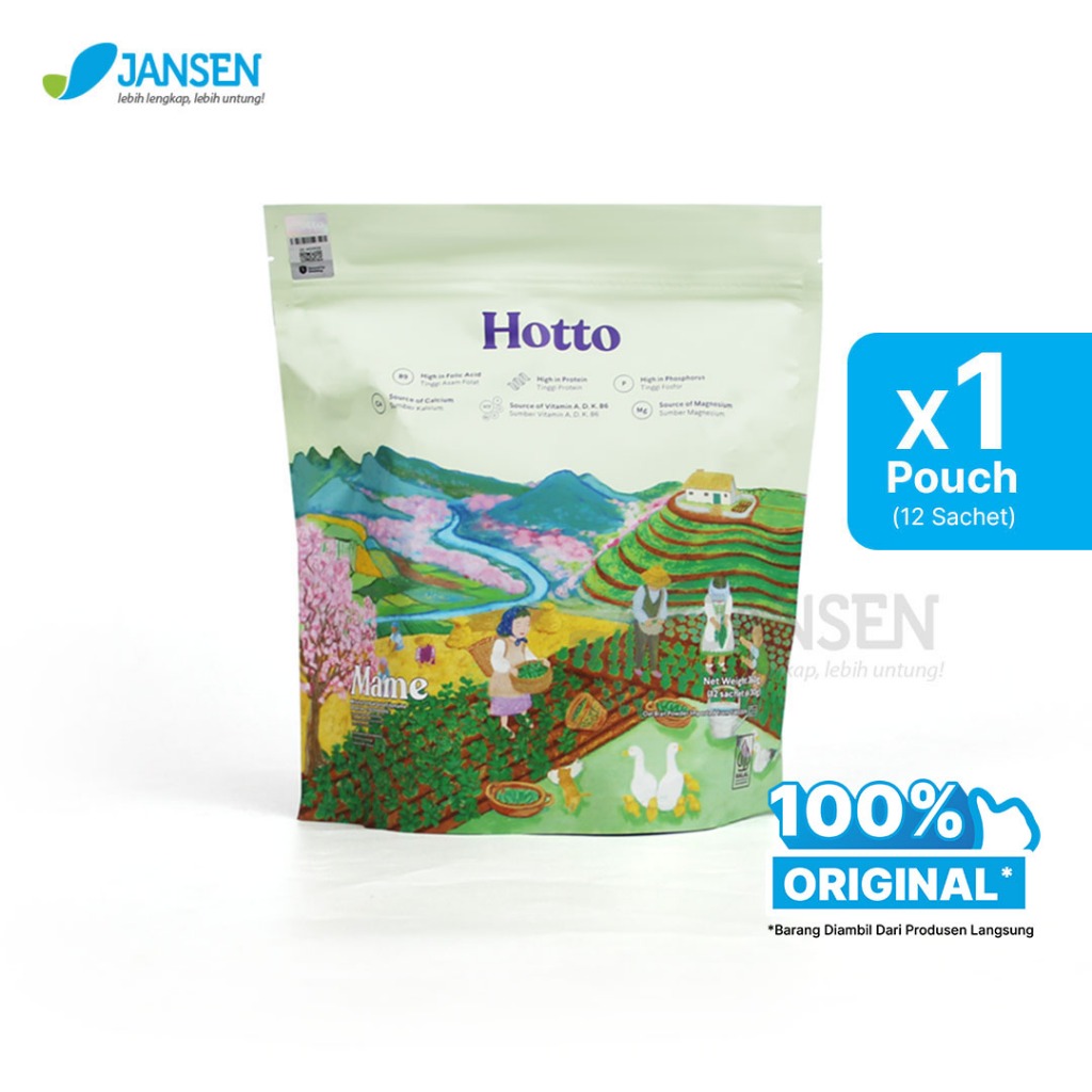 

Hotto Purto Edamame Multigrain (1 Pouch x 12 Sachet ) - Rasa Mame Original