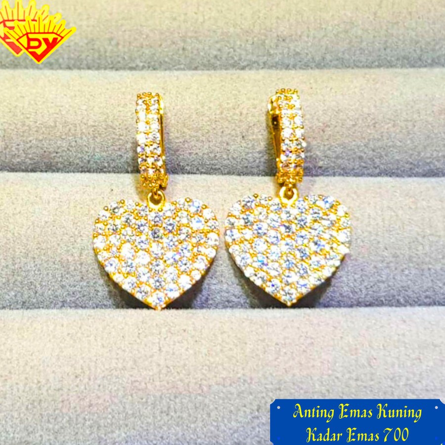 Anting Emas Hati Kadar Emas 700
