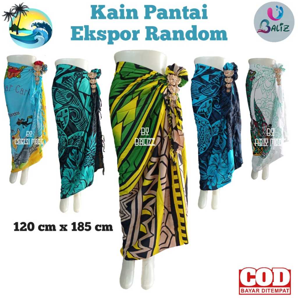 paket hemat 3 pcs  kain pantai export - sarung pantai - kain pantai bali - sarung bali - kain pantai