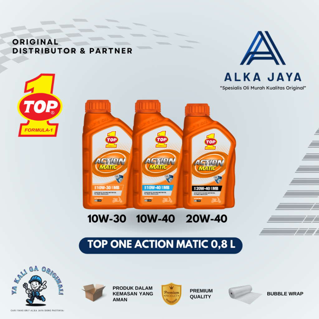 Top1 Matic 10w-30, Top1 Matic 10w-40, Top1 Matic 20w-40, Oli Motor Matic Top1 800ml
