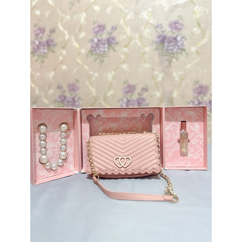 Tas Charles & Keith Gift Set Box | Tas Pesta | Sling Bag CK