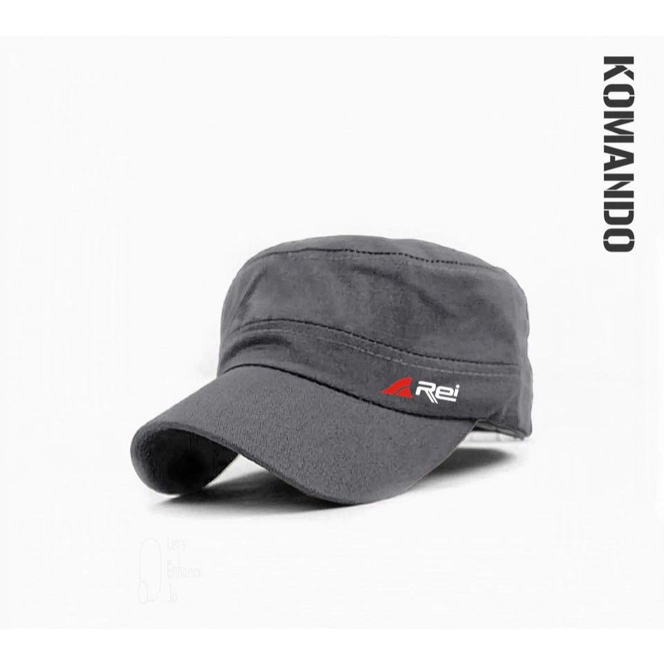 Topi Komando Pria Motif Keren Terbaru/Topi Komando Pria Premium Warna Abu