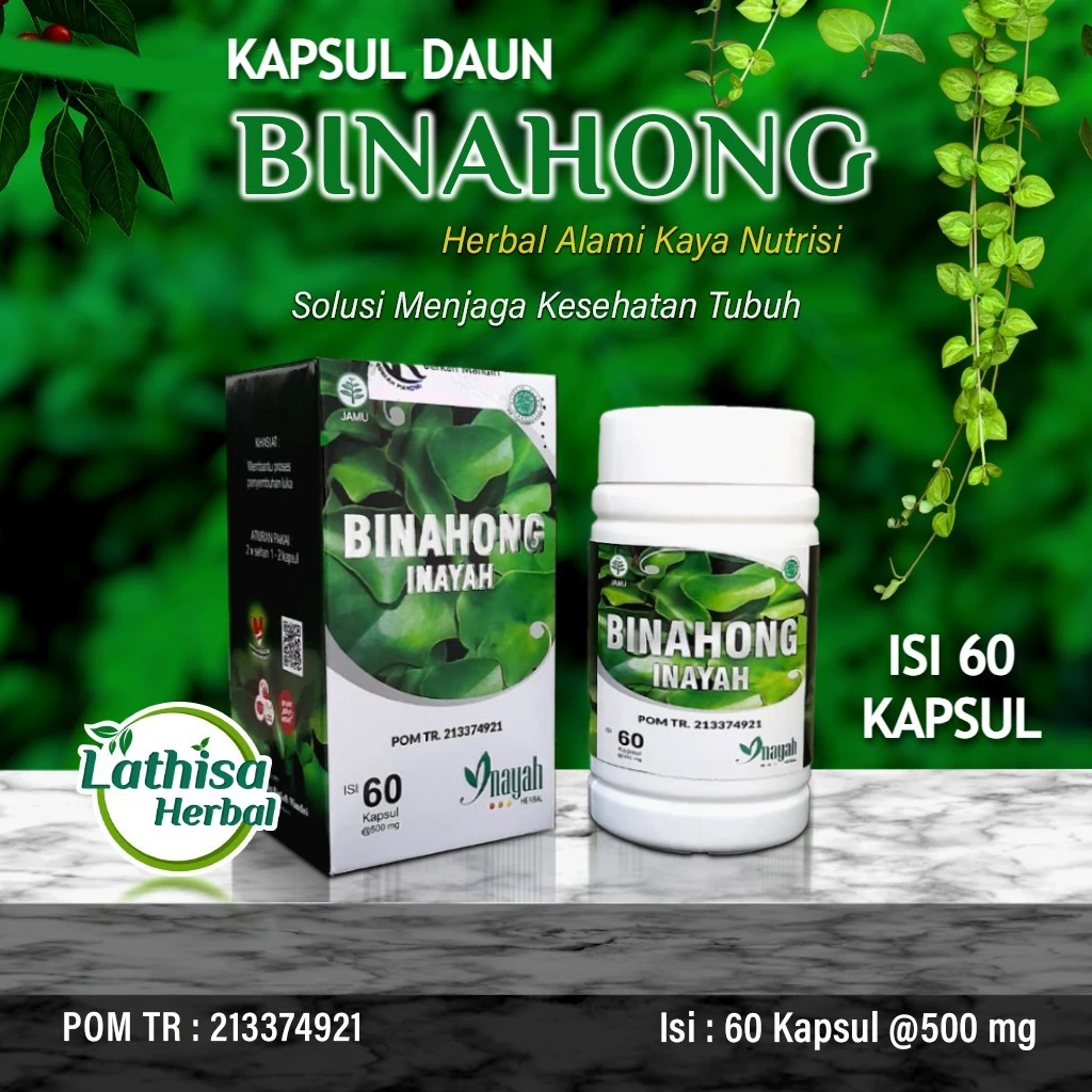 BINAHONG ORIGINAL KAPSUL DAUN BINAHONG garansi