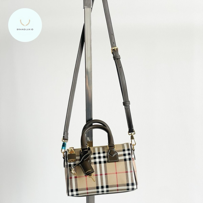Burberry Mini Bowling Bag Military