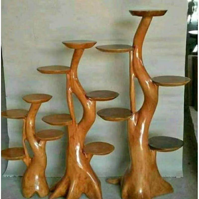 rak bunga kayu trembesi rak bunga hias rak tanaman rak kayu kayu hias