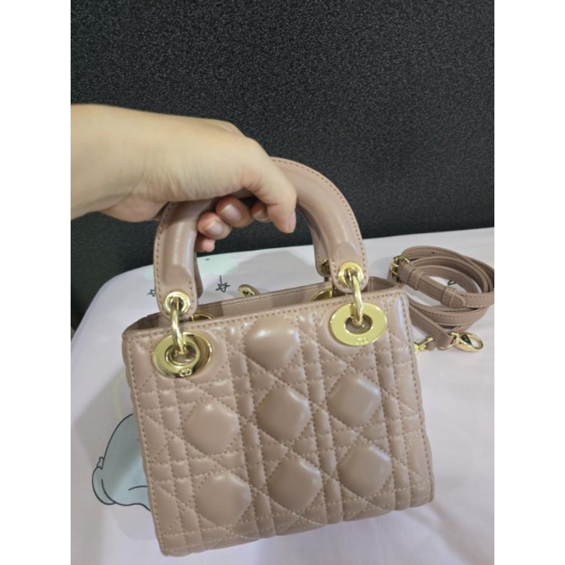 Mini Lady Dior - Tas Lady Dior DUSTY PINK EX POMPOUS