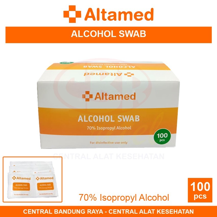 ALTAMED Alcohol Swabs Isi 100pcs | Isopropyl Alkohol 70% Swab Medical