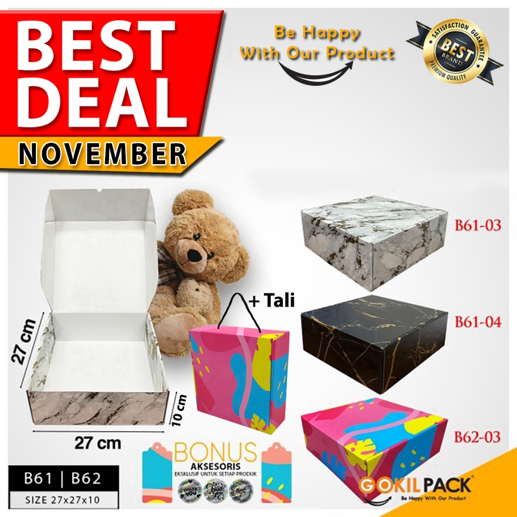 

GOKILPACK - Gift Box Color Marble - Kotak Kado Besar Mewah - B62