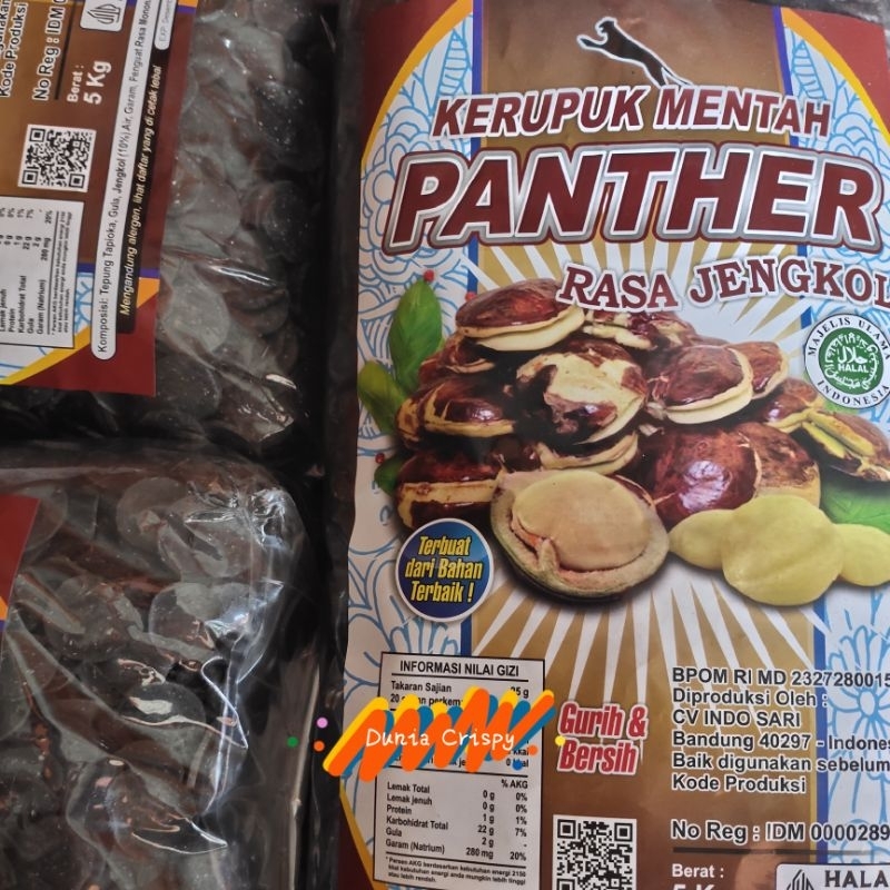 

[BAL] KERUPUK MENTAH JENGKOL BULAT HITAM INDOSARI SEBLAK/ GORENG 5Kg
