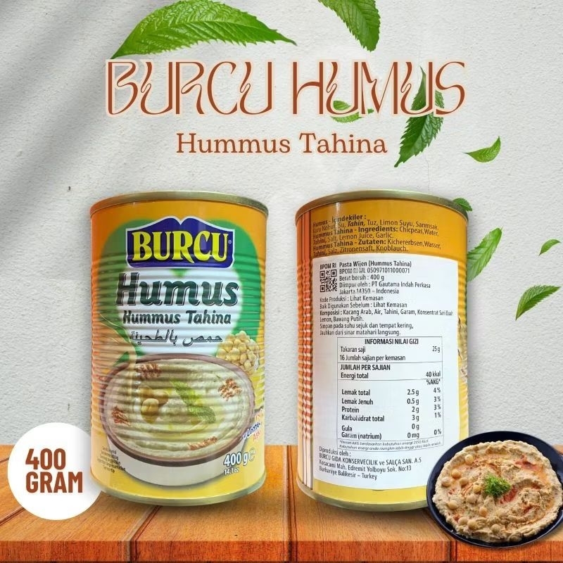 

Hummus Tahina 400gram Burcu Humus 400 gr
