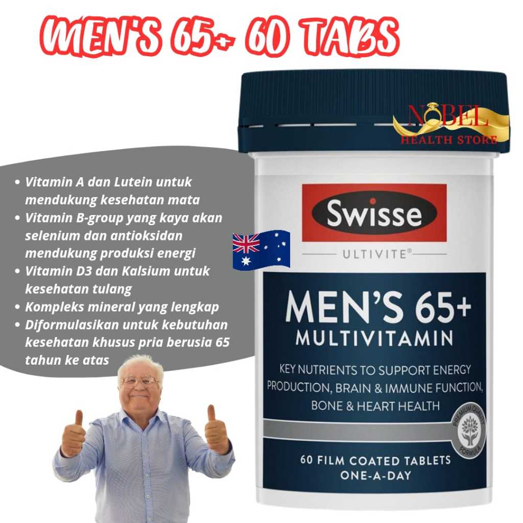 Swisse Mens Multivitamin 65+ 60 Tablets