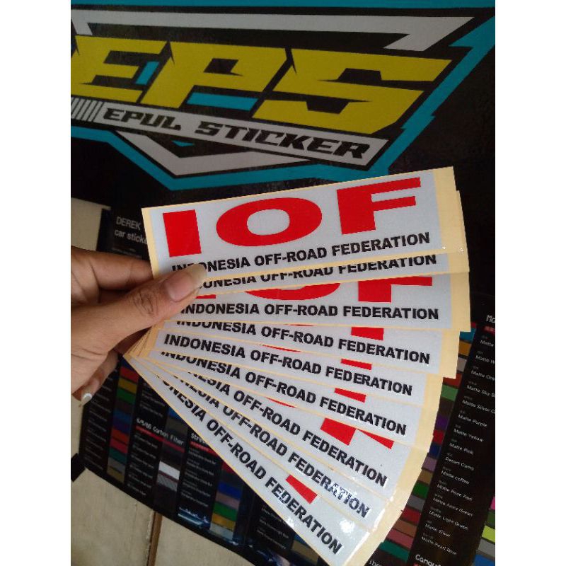 IOF INDONESIA OFF-ROAD FEDERATION STIKER CUTING,IOF INDONESIA