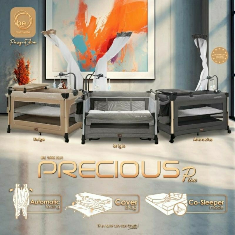 Babyelle - Precious Pline Prestige Edition Deluxe 3in 1 Auto Fold Baby Box BE 1999 XLR | Box Bayi