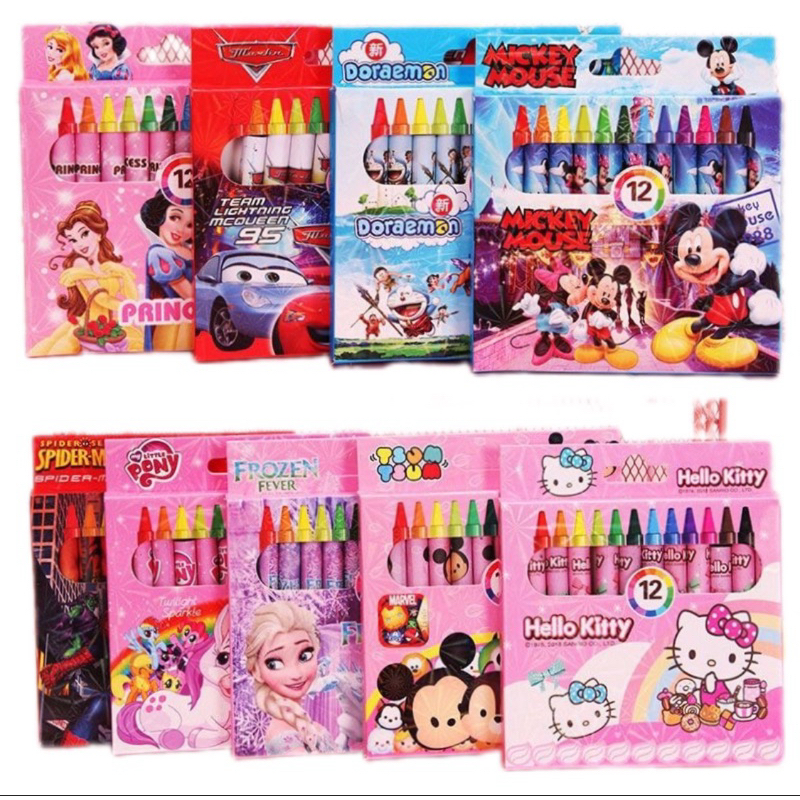 

AJS Crayon oil pastel 12 pcs /crayon mini karakter/ crayon san rio /krayon karakter HL15
