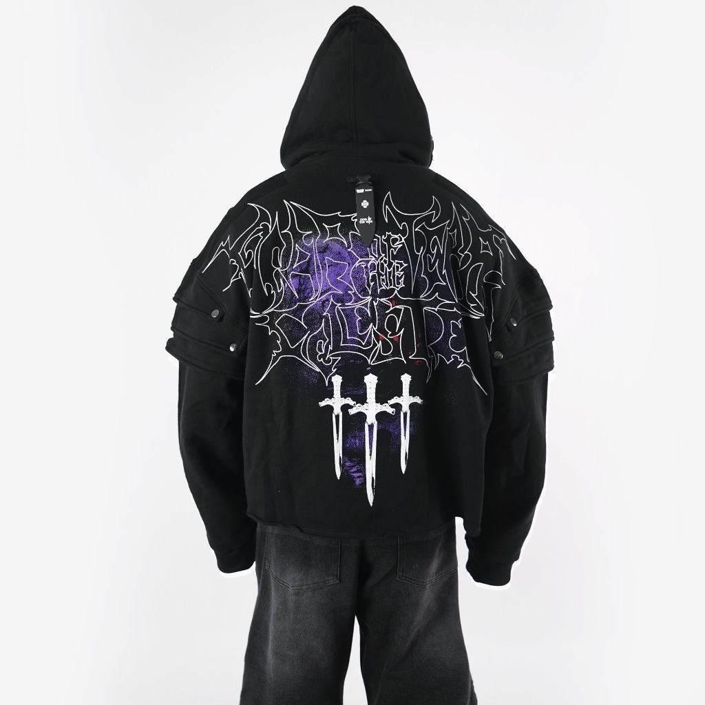 TAGGED X HIERARCHY GOTY - Black Paladion Oversized Hoodie