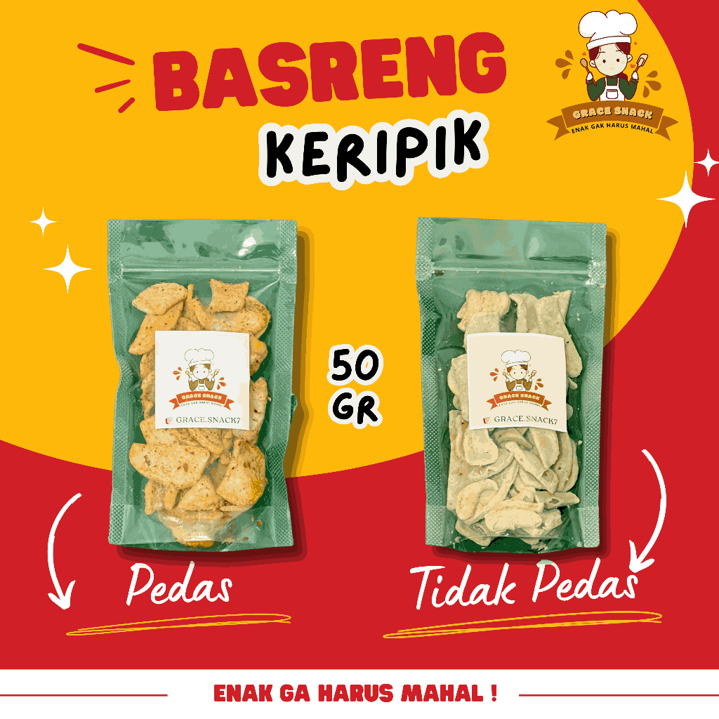 

BASRENG KERIPIK DAUN JERUK 50 GR POUCH - Grace Snack