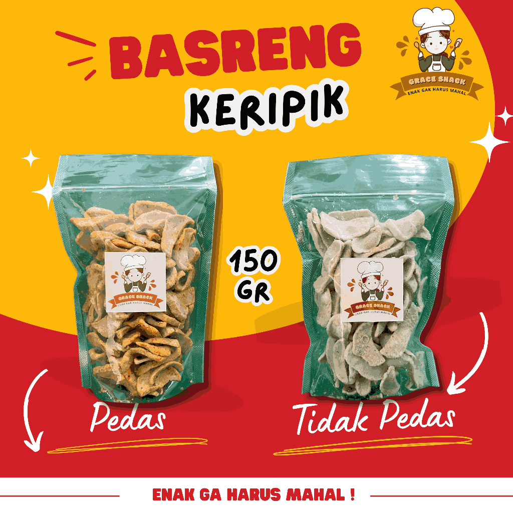 BASRENG KERIPIK DAUN JERUK 150 GR POUCH - Grace Snack