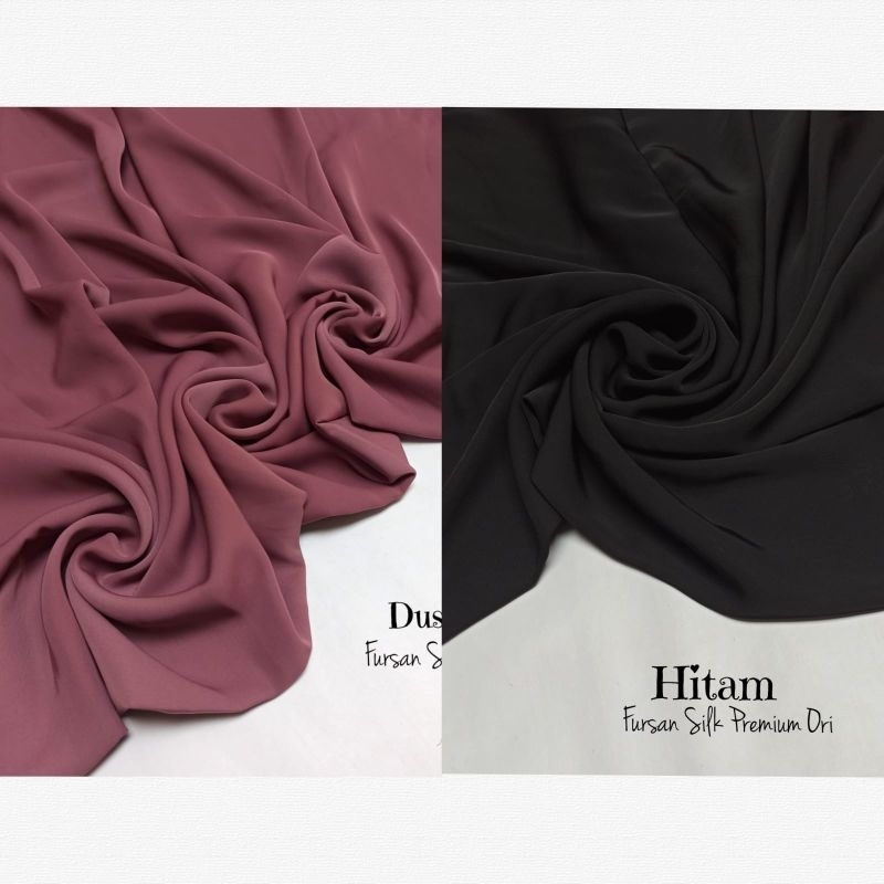 (HARGA 0,5m) KAIN FURSAN SILK PREMIUM ORI BAHAN GAMIS/ABAYA