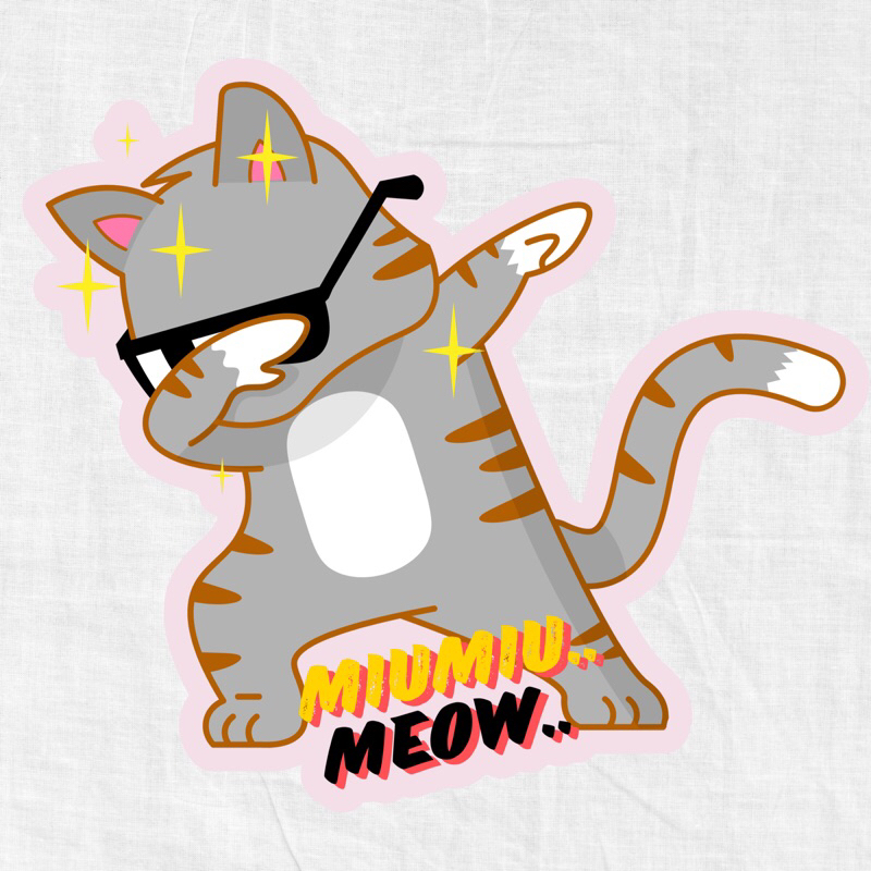 

sticker kucing meow 5