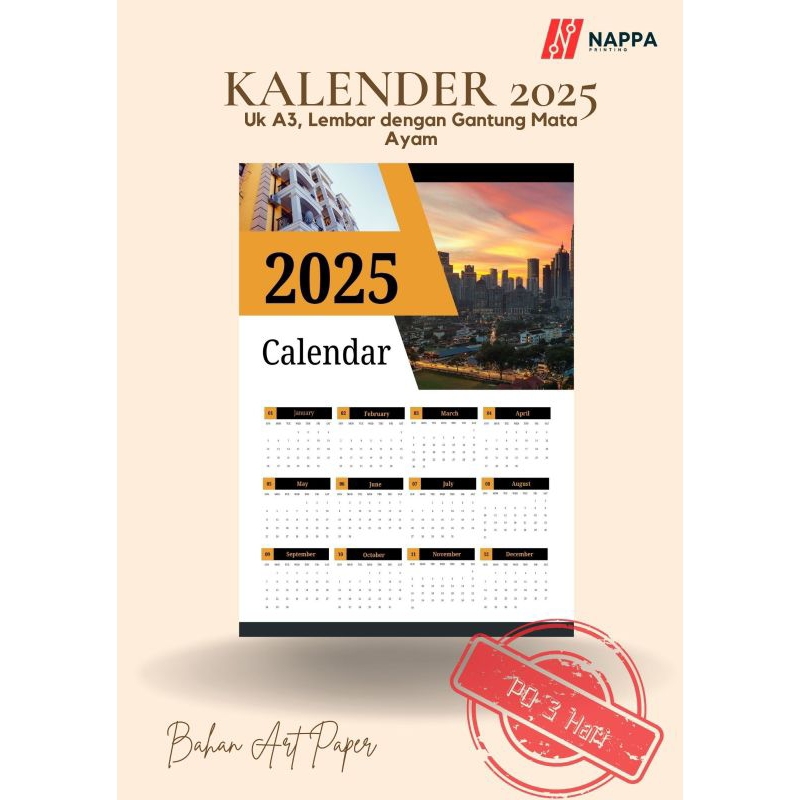 

KALENDER DINDING/1 LEMBAR/CUSTOM/A3
