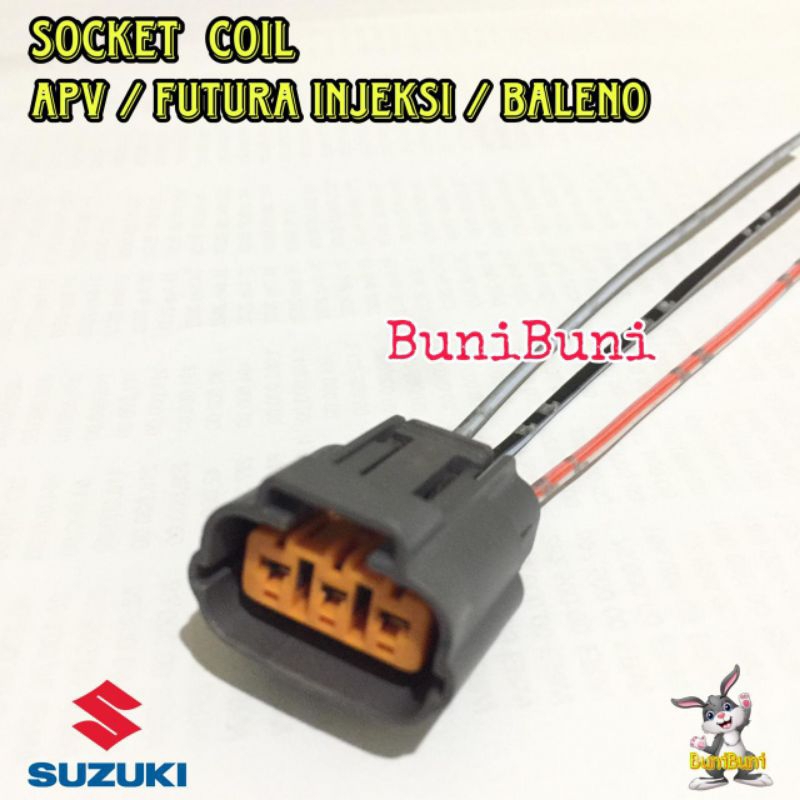 SOCKET / SOKET COIL KOIL Untuk Mobil SUZUKU APV / FUTURA INJEKSI / BALENO / AERIO / SWIFT