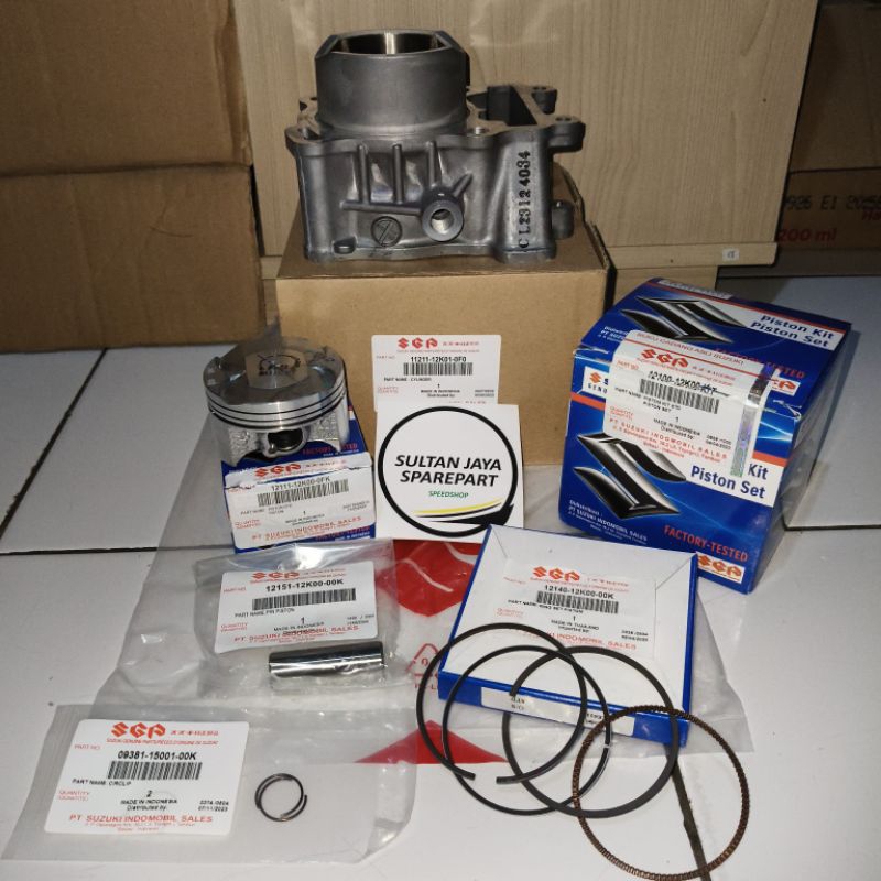 SET BLOK SEHER PISTON KIT SATRIA FU INJEKSI ORIGINAL SGP