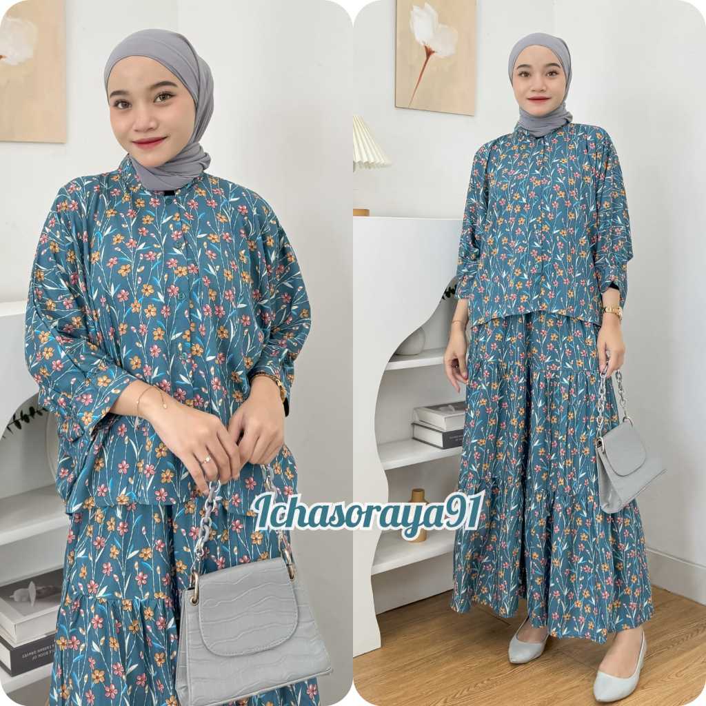 Aisha Set Rok Rayon Viscose Premium LD 120 - Pakaian Muslim Wanita
