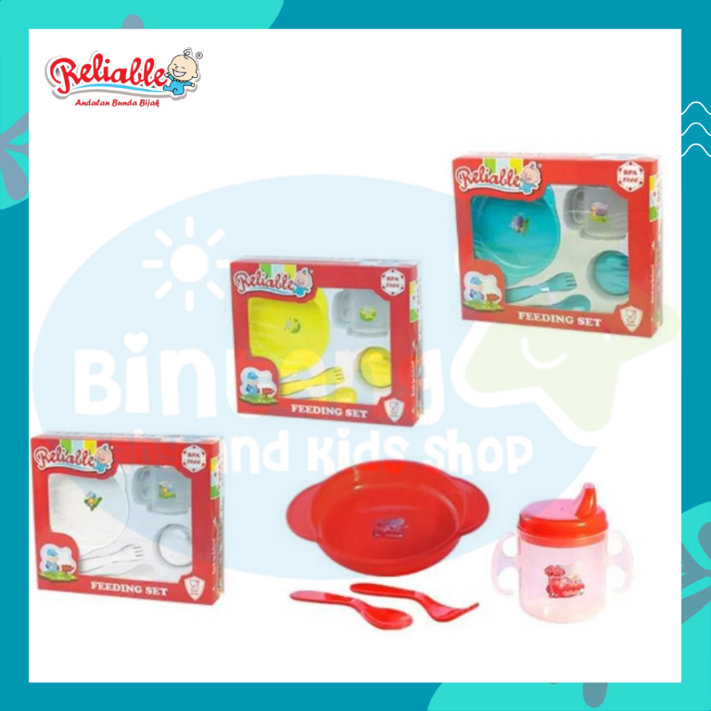 Reliable - Feeding Set Kecil Bayi Berkualitas 3 | 3 Item Include /peralatan makanan bayi {5002}