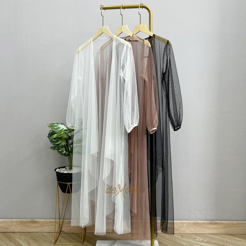 Demore Outer Tutu Polos Cantik Variasi 2 Warna Fashion Muslim Wanita Elegan Kekinian
