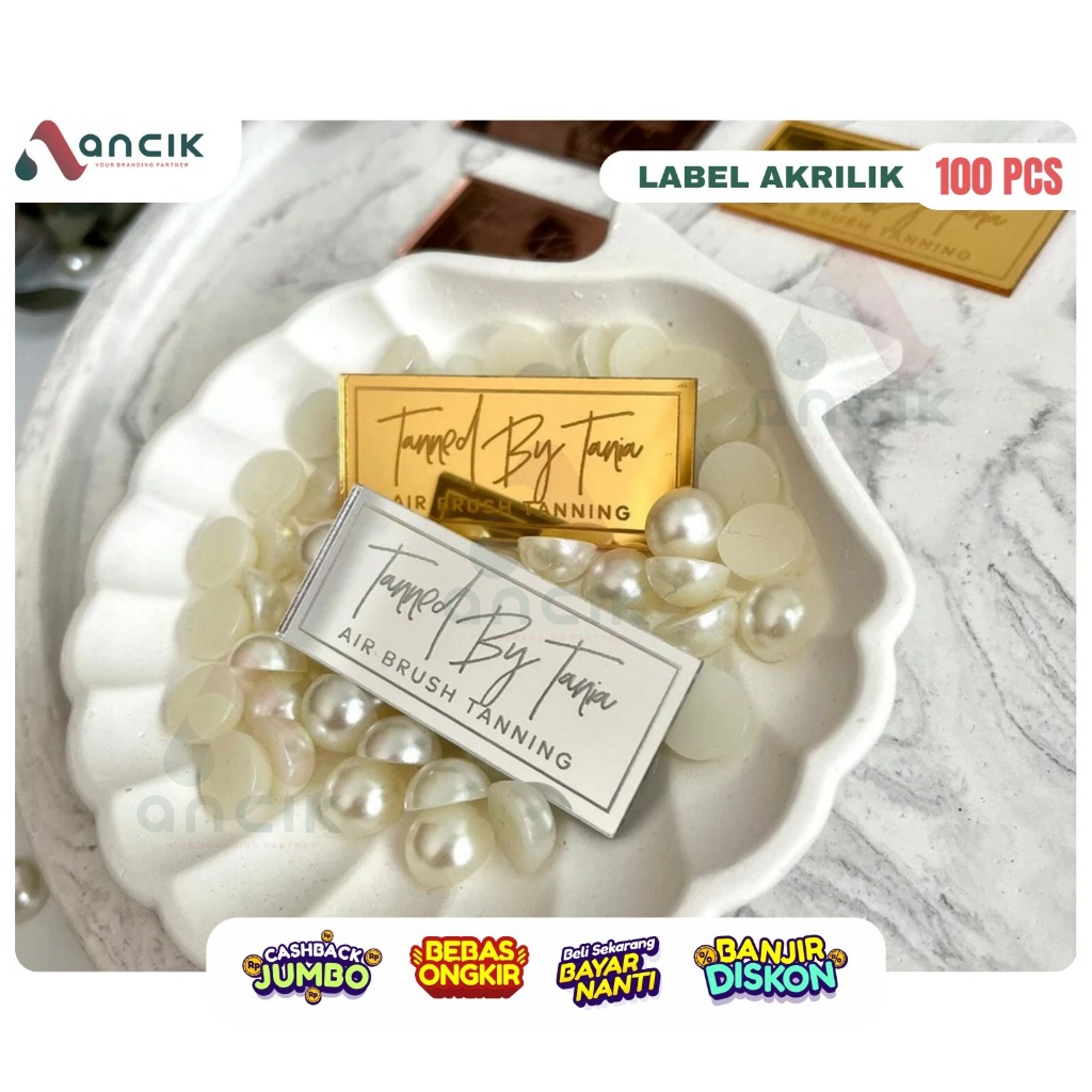 

Label hijab label pakaian label plat label nama brand/produk