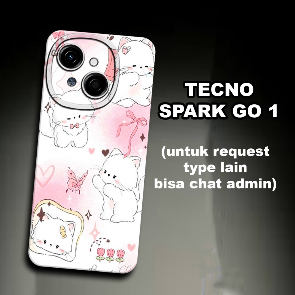 CC22/ Softcase karet lentur untuk TECNO SPARK GO 1/Motif kucing/case TECNO SPARK GO 1 /kesing TECNO 
