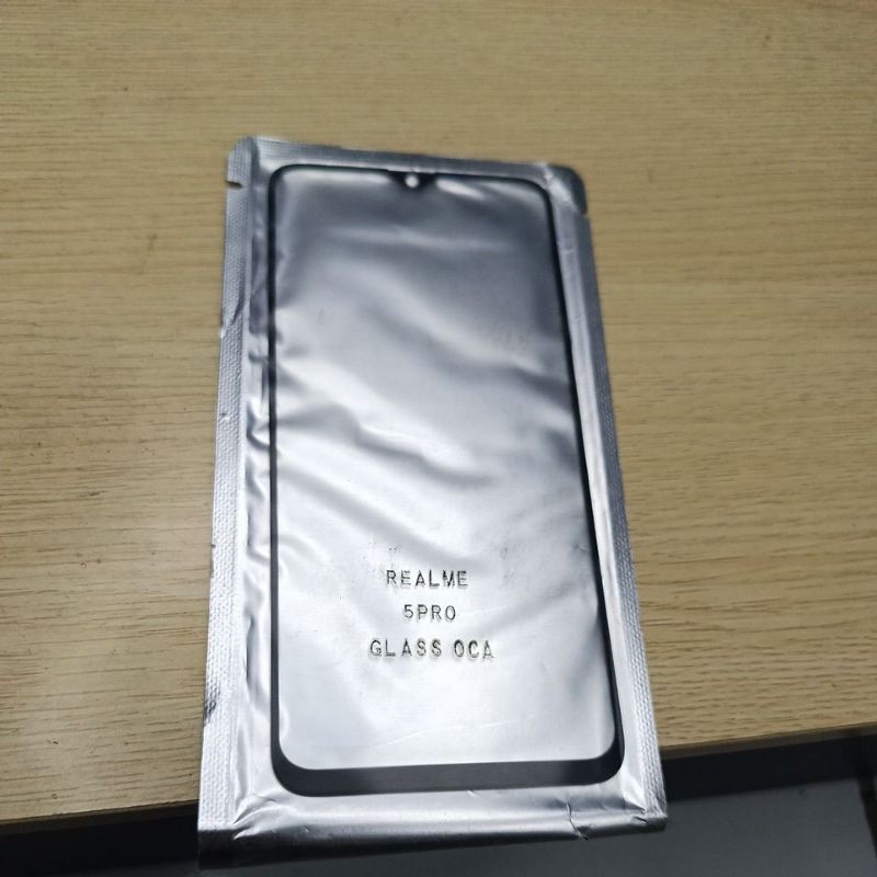 glass realme 5 pro + oca kaca luar lcd realme 5 pro