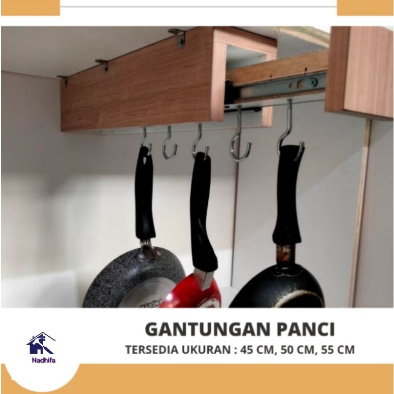 Gantungan Rak Panci Dan Wajan kolong