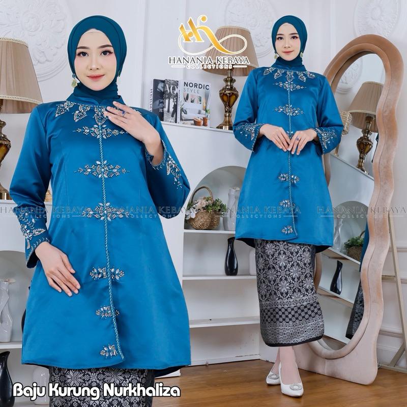 Setelan Baju Kurung Melayu Nurkhaliza - Baju Kurung Melayu Modern - Baju Kurung Melayu Tradisional -