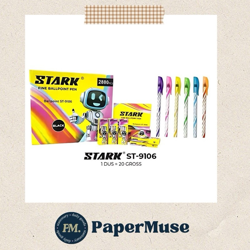 

Pulpen Ulir merek ESCO/Stark isi 12 Pcs